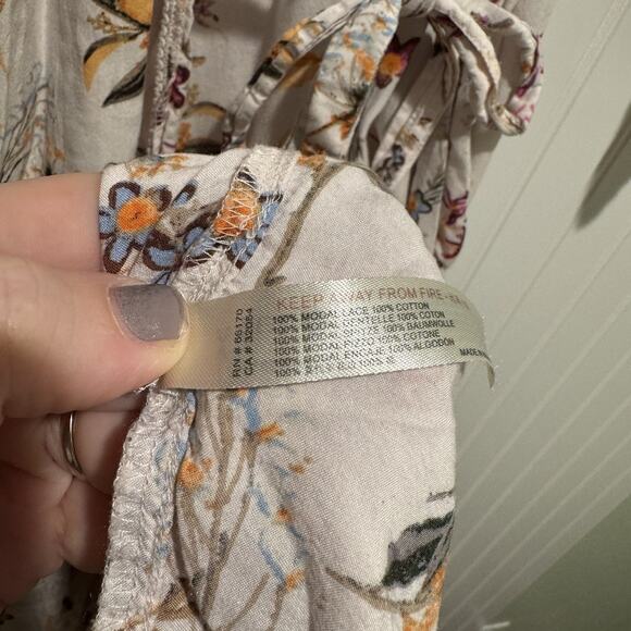 Anthropologie Pintucked Floral Lace Robe Kimono Size XL - Picture 7 of 8